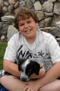Boy and Doodles puppy