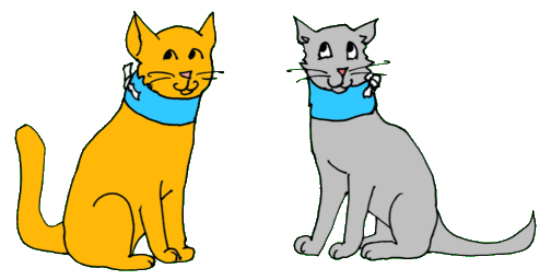 cats with feeding tubes illustration