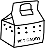 graphic of cardboard pet carrier