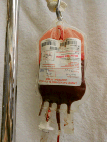 picture of blood ready for transfusion