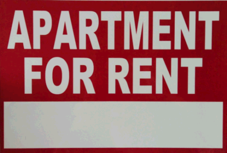 apartment for rent sign